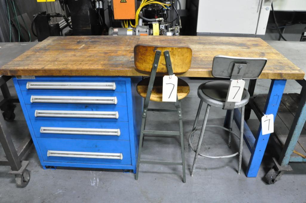 stanley-vidmar-5-drawer-cabinet-bench