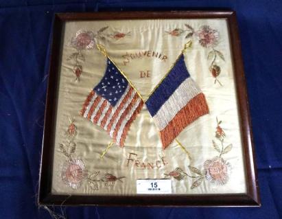 framed-silk-and-hand-stitched-souvenir-of-france-17-x-16-5