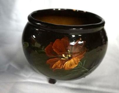 early-nelson-mccoy-floral-decorated-flower-pot-glazed-over-chip-on-top-5