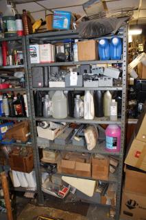 metal-shelving-antifreeze-oil-breaker-boxes-etc