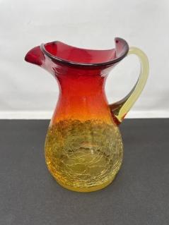 amberina-crackle-glass-pitcher