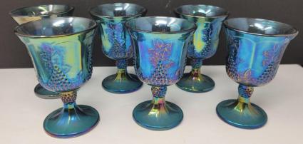 set-of-six-iridescent-blue-carnival-glass-goblets