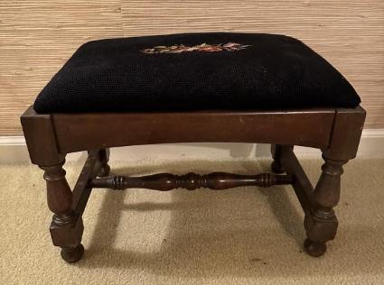 wooden-footstool-with-needlepoint-top