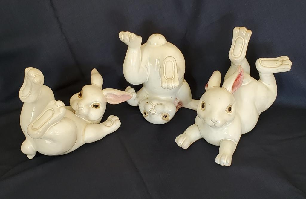 three-glazed-pottery-bunnies