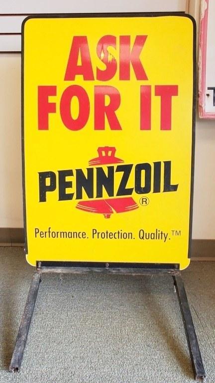 pennzoil-sign-on-metal-stand