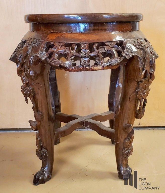 elaborate-carved-stone-top-accent-table