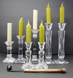 waterford-crystal-and-other-glass-candlesticks