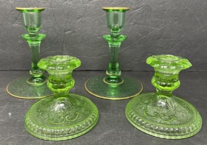 green-depression-glass-candle-holders